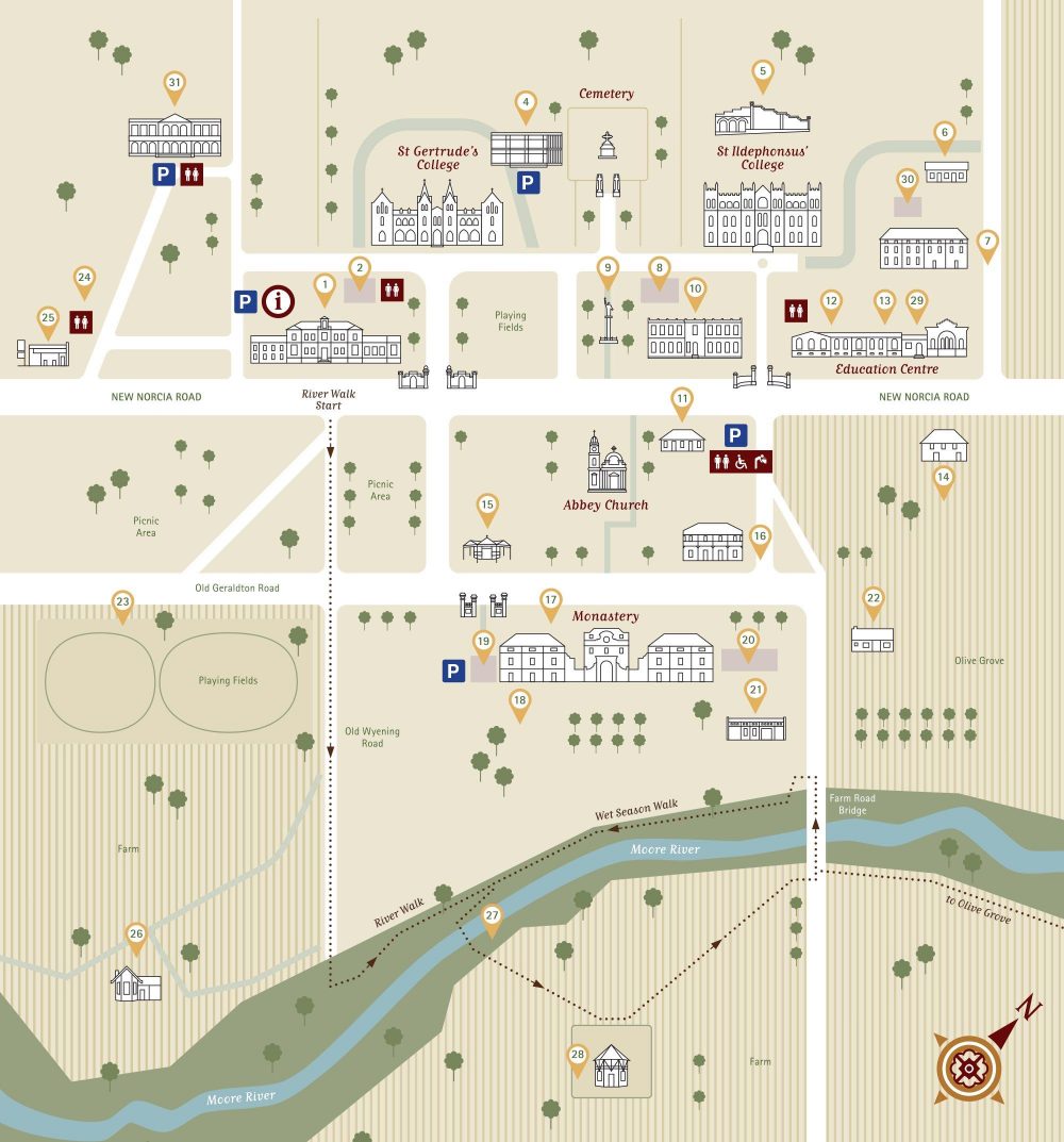 Map of New Norcia