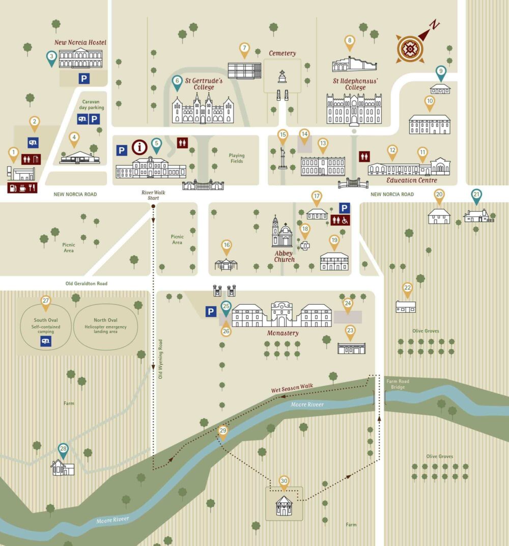 Map of New Norcia